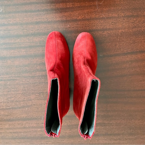 NWOT Free People Cecile Red Suede Booties - Picture 4 of 10